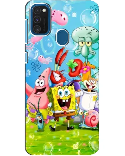 Чехол для Samsung Galaxy A21s с картинкой «Губка Боб и друзья» Чехол для Samsung Galaxy A21s с картинкой «Губка Боб и друзья»
