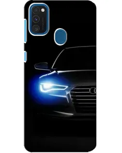 Чехол для Samsung Galaxy A21s с картинкой «Неоновый взгляд Audi»