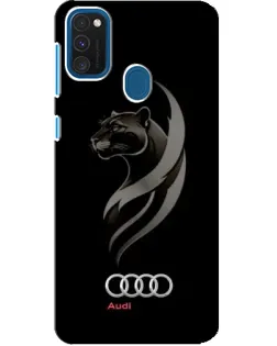 Чехол для Samsung Galaxy A21s с картинкой «Графика — пантера и Audi»