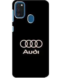 Чехол для Samsung Galaxy A21s с картинкой «Audi — золотой логотип»