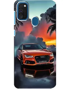 Чехол для Samsung Galaxy A21s с картинкой «Audi — закат»