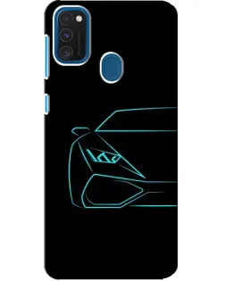 Чехол для Samsung Galaxy A21s с картинкой «Голубой силуэт Lamborghini» Чехол для Samsung Galaxy A21s с картинкой «Голубой силуэт Lamborghini»