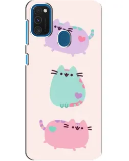 Чехол для Samsung Galaxy A21s с картинкой «Pusheen трио» Чехол для Samsung Galaxy A21s с картинкой «Pusheen трио»