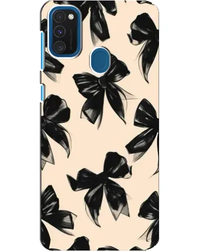 Чехол для Samsung Galaxy A21s с картинкой «Паттерн черные банты» Чехол для Samsung Galaxy A21s с картинкой «Паттерн черные банты»