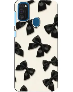 Чехол для Samsung Galaxy A21s с картинкой «Черные бантики»