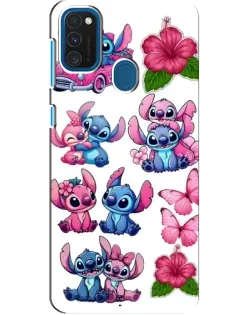Чехол для Samsung Galaxy A21s с картинкой «Стикеры Stitch и Angel»