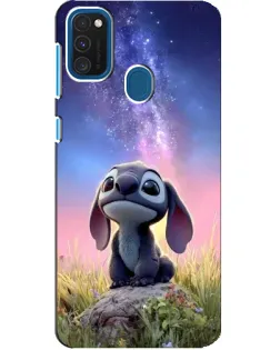Чехол для Samsung Galaxy A21s с картинкой «Стич на рассвете»
