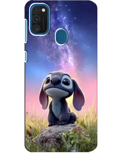 Чехол для Samsung Galaxy A21s с картинкой «Стич на рассвете»