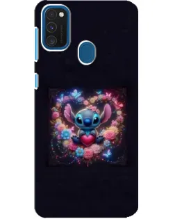 Чехол для Samsung Galaxy A21s с картинкой «Stitch в цветах»