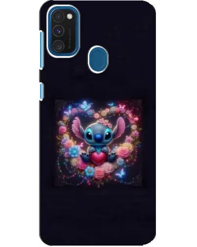 Чехол для Samsung Galaxy A21s с картинкой «Stitch в цветах»