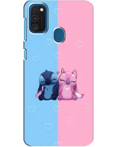 Чехол для Samsung Galaxy A21s с картинкой «Stitch и Angel Love»