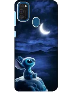 Чехол для Samsung Galaxy A21s с картинкой «Лунная ночь Стича»