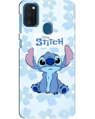 Чехол для Samsung Galaxy A21s с картинкой «Stitch среди цветов»