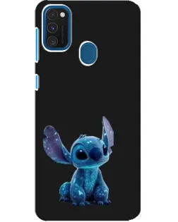 Чехол для Samsung Galaxy A21s с картинкой «Стич на черном»