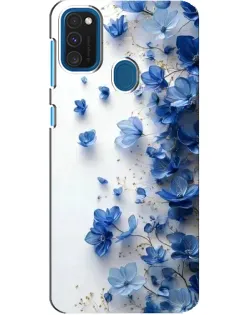 Чехол для Samsung Galaxy A21s с картинкой «Голубой цветочный каскад» Чехол для Samsung Galaxy A21s с картинкой «Голубой цветочный каскад»