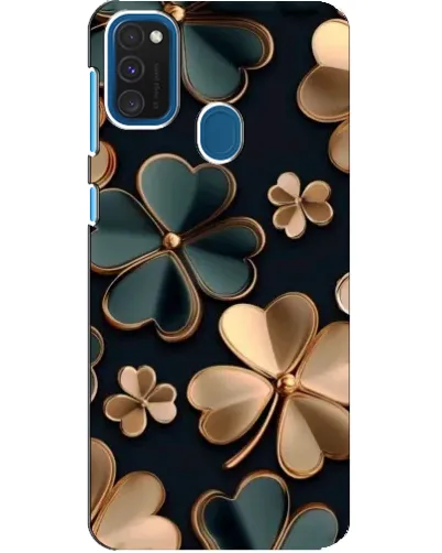 Чехол для Samsung Galaxy A21s с картинкой «Клевер в золоте»