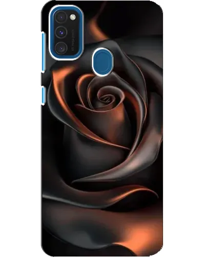 Чехол для Samsung Galaxy A21s с картинкой «Шелковая черная роза»