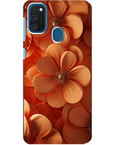 Чехол для Samsung Galaxy A21s с картинкой «Оранжевый макро цветок»
