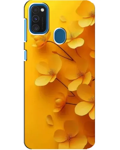 Чехол для Samsung Galaxy A21s с картинкой «Золотые лепестки»