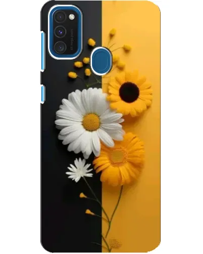 Чехол для Samsung Galaxy A21s с картинкой «Подсолнух и ромашка»