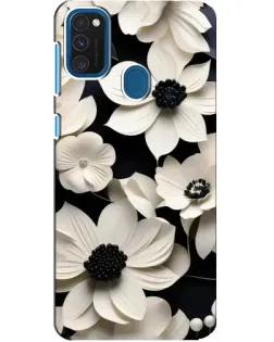 Чехол для Samsung Galaxy A21s с картинкой «Объемные белые цветы» Чехол для Samsung Galaxy A21s с картинкой «Объемные белые цветы»