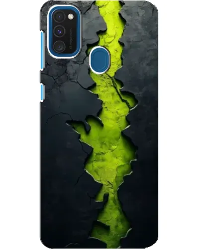 Чехол для Samsung Galaxy A21s с картинкой «Салатовый разлом скалы»