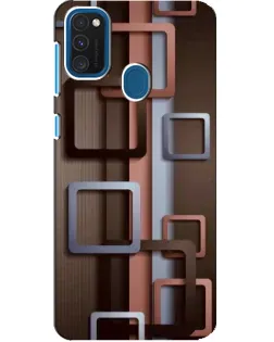 Чехол для Samsung Galaxy A21s с картинкой «Коричневые объемные квадраты» Чехол для Samsung Galaxy A21s с картинкой «Коричневые объемные квадраты»