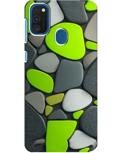 Чехол для Samsung Galaxy A21s с картинкой «Яркая неоновая галька»