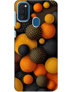 Чехол для Samsung Galaxy A21s с картинкой «Объемные оранжевые сферы» Чехол для Samsung Galaxy A21s с картинкой «Объемные оранжевые сферы»