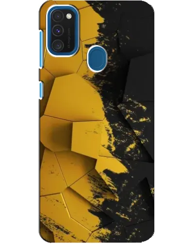 Чехол для Samsung Galaxy A21s с картинкой «Золотые осколки геометрии»