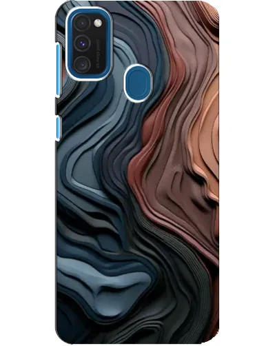Чехол для Samsung Galaxy A21s с картинкой «Цветные волны каньона»