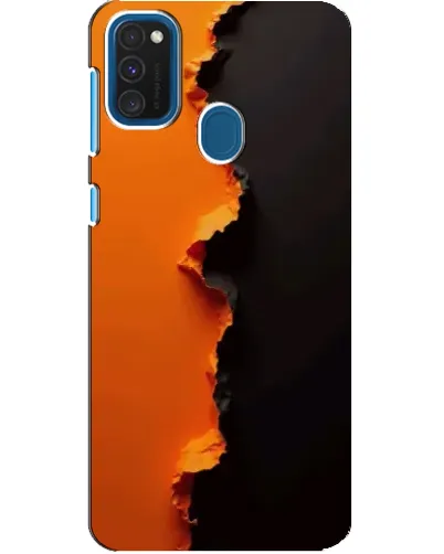 Чехол для Samsung Galaxy A21s с картинкой «Оранжевый разлом»