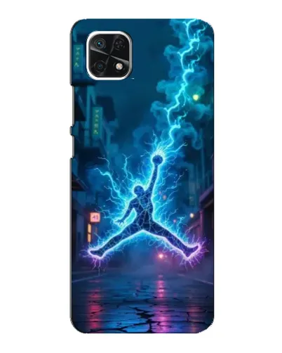 Чехол для Samsung Galaxy A22 5G с картинкой «Jordan Gold Jumpman»