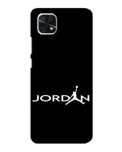 Чехол для Samsung Galaxy A22 5G с картинкой «Jordan White Logo»