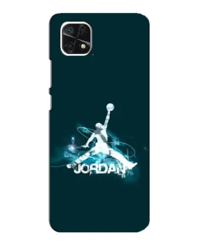 Чехол для Samsung Galaxy A22 5G с картинкой «Jordan Blue Fire»