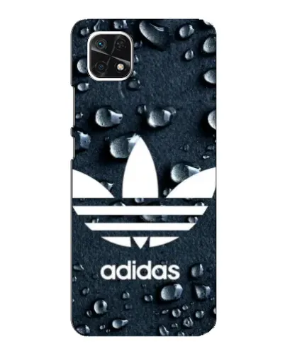 Чехол для Samsung Galaxy A22 5G с картинкой «Adidas Trefoil Blue»