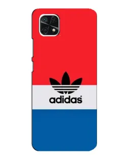 Чехол для Samsung Galaxy A22 5G с картинкой «Ретро блоки Adidas»