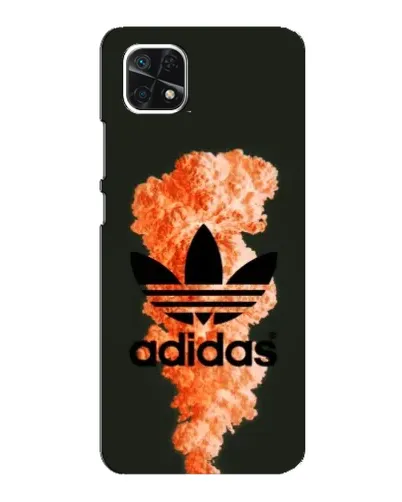 Чехол для Samsung Galaxy A22 5G с картинкой «Оранжевый дым Adidas»
