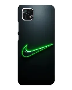 Чехол для Samsung Galaxy A22 5G с картинкой «Неоновый контур Nike»