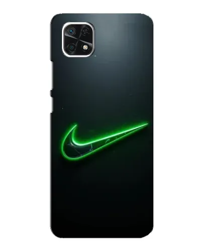 Чехол для Samsung Galaxy A22 5G с картинкой «Неоновый контур Nike»