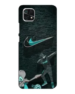 Чехол для Samsung Galaxy A22 5G с картинкой «Спортивный арт Nike»