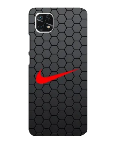 Чехол для Samsung Galaxy A22 5G с картинкой «Nike — карбоновая сетка»