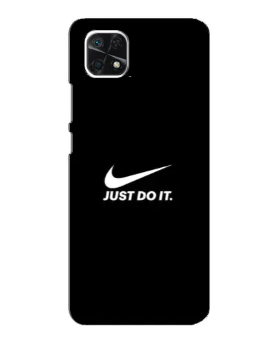 Чехол для Samsung Galaxy A22 5G с картинкой «Минимализм от Nike»