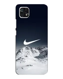 Чехол для Samsung Galaxy A22 5G с картинкой «Nike — зимние горы» Чехол для Samsung Galaxy A22 5G с картинкой «Nike — зимние горы»
