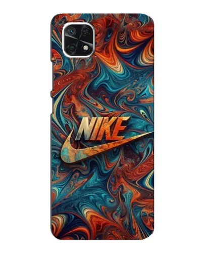Чехол для Samsung Galaxy A22 5G с картинкой «Nike в абстракции»