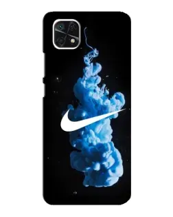 Чехол для Samsung Galaxy A22 5G с картинкой «Nike и синий дым» Чехол для Samsung Galaxy A22 5G с картинкой «Nike и синий дым»