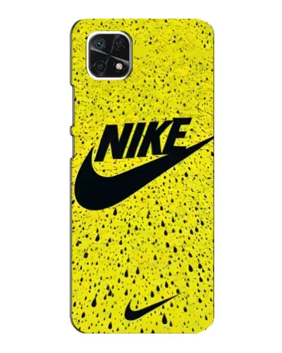 Чехол для Samsung Galaxy A22 5G с картинкой «Желтый текстурный Nike»