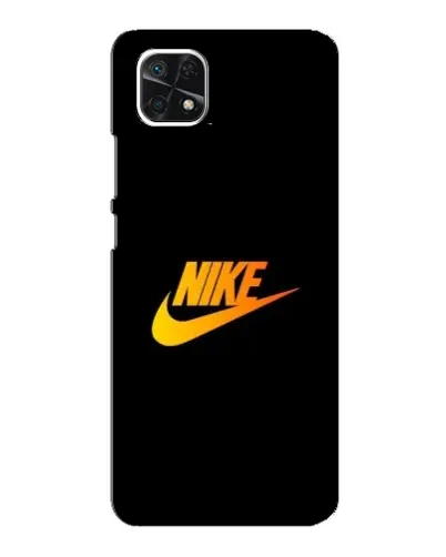 Чехол для Samsung Galaxy A22 5G с картинкой «Золотой логотип Nike»