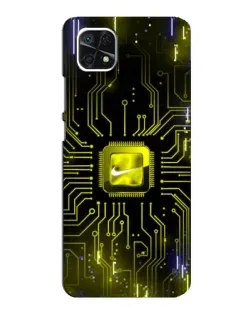 Чехол для Samsung Galaxy A22 5G с картинкой «Nike — золотая искра» Чехол для Samsung Galaxy A22 5G с картинкой «Nike — золотая искра»