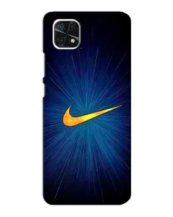 Чехол для Samsung Galaxy A22 5G с картинкой «Синий пульс Nike» Чехол для Samsung Galaxy A22 5G с картинкой «Синий пульс Nike»